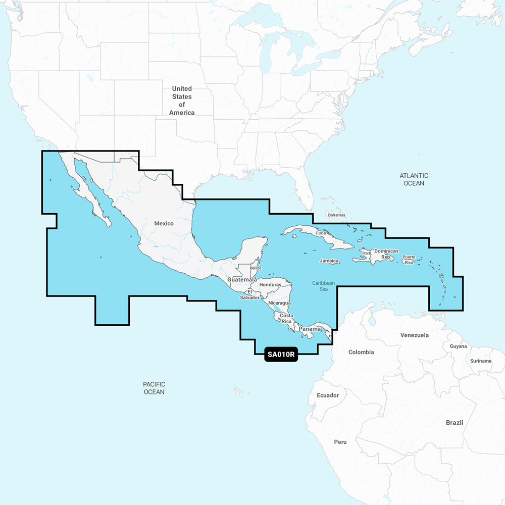 Navionics NASA010R - Central America Caribbean - Navionics+