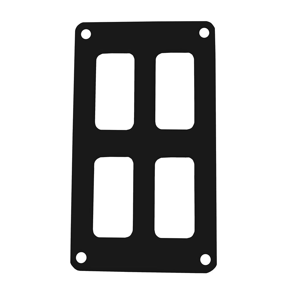 Pacer Switch Panel - 2 Switch 2 Row - 3" x 4.75" - Black Powder Coated Aluminum