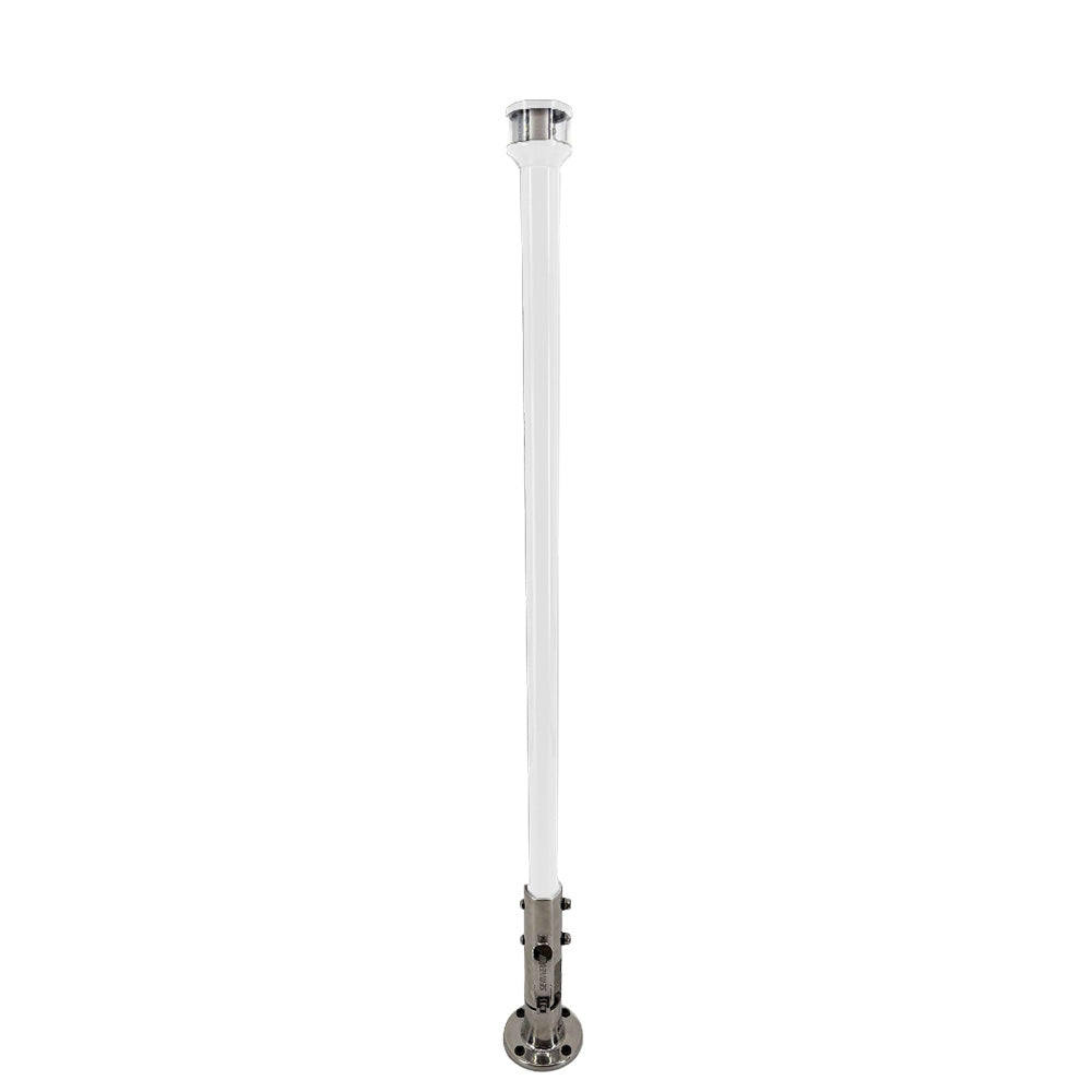Seaview 24" Manually Folding Light Post w/316 Stainless Steel Base LTBLED12C5 Navigation Light - White