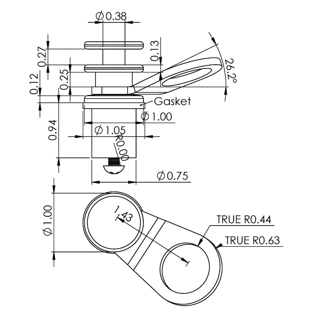 TACO Aluminum Quick-Release Fender Lock f/Pontoon Boats