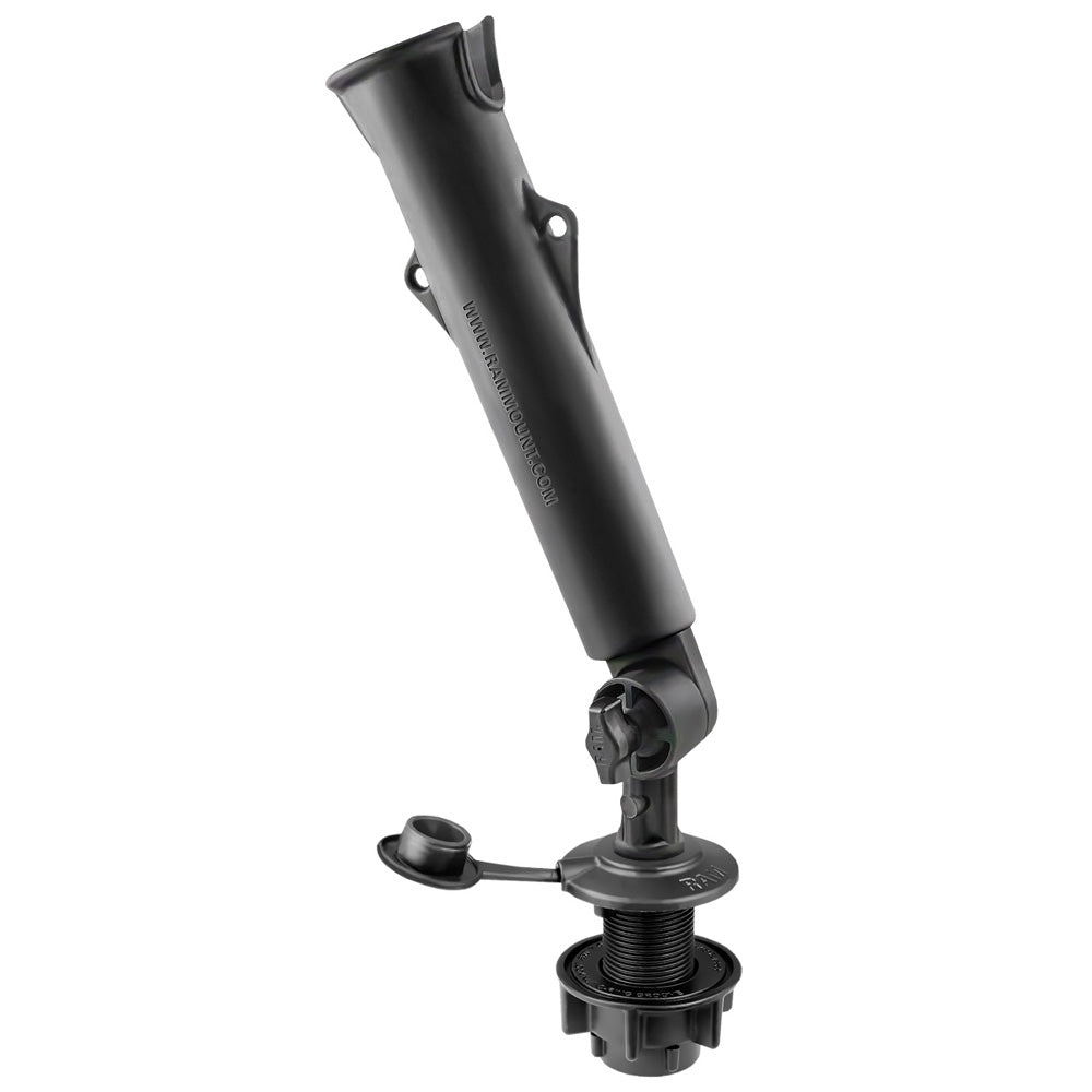 RAM Mount RAM Tough-Tube Fishing Rod Holder w/3" Length Spline Post Round Flush Mounting Base