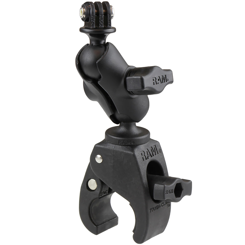 RAM Mount Small Tough-Claw Base w/Short Double Socket Arm GoPro/Action Camera Mount