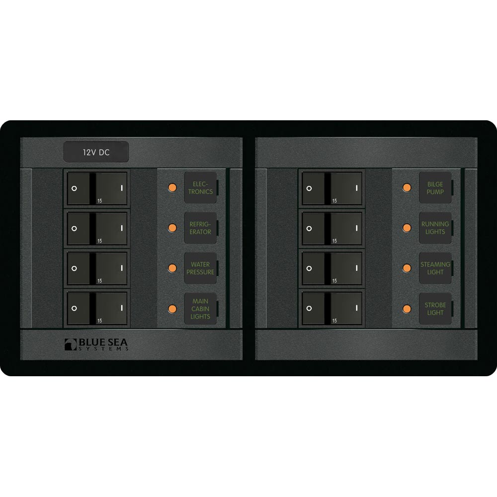 Blue Sea 1225 12V DC 8 Position - Horizontal