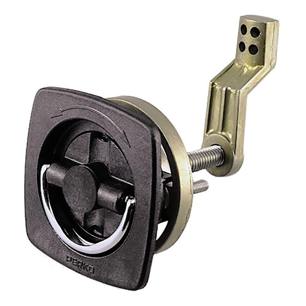 Perko Flush Latch - Non-Locking - 2.5" x 2.5" w/Offset Cam Bar Flexible Polymer Strike
