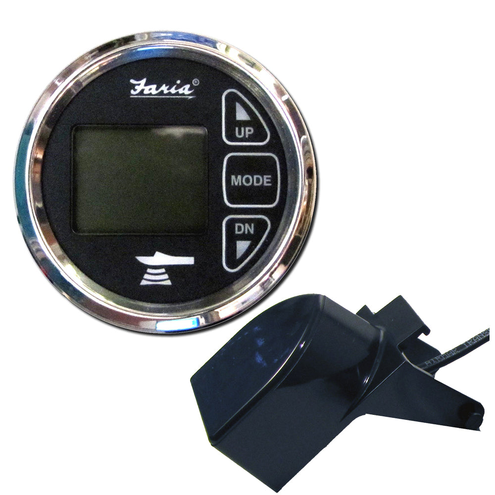 Faria Chesapeake Black 2" Dual Depth Temp Sounder w/Transom Mount Transducer