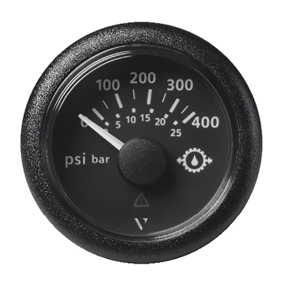 Veratron 2-1/16" (52mm) ViewLine Transmission Oil Pressure 400 PSI/25 Bar - Black Dial Round Bezel