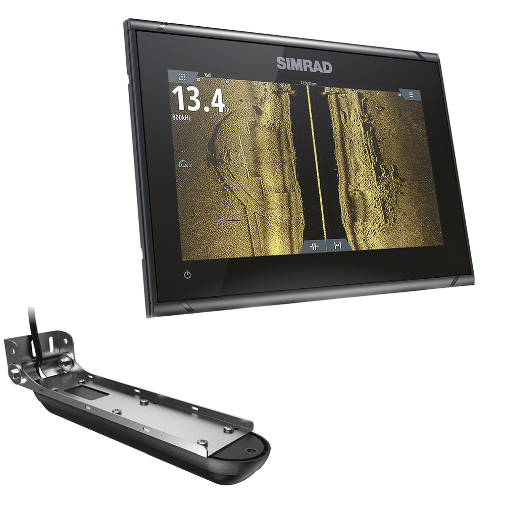 Simrad GO9 XSE Chartplotter/Fishfinder w/Active Imaging 3-in-1 Transom Mount Transducer C-MAP Discover Chart