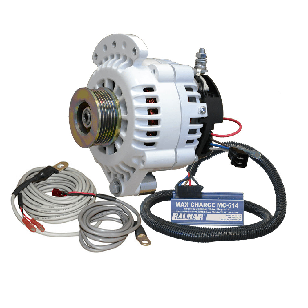 Balmar 621 Series 120A Kit w/MC-618 Regulator, T-Sensor, K6 Pulley, Single Foot Mounting Hardware