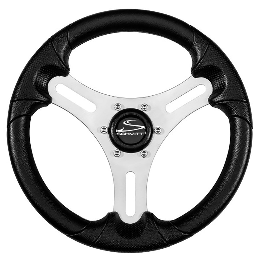 Schmitt Marine Torcello Lite 13" Wheel - Black Polyurethane Wheel w/Silver Spokes Black Cap- 3/4" Tapered Shaft