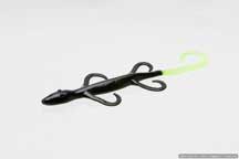 Zoom Lizard 6" 9-bag Black-Chartreuse Tail