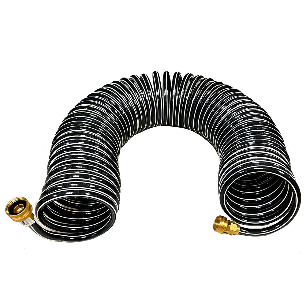 Trident Marine Coiled Wash Down Hose w/Brass Fittings - 50