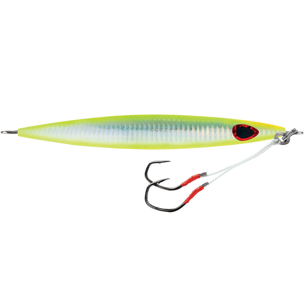 Williamson Kensaki 280 Jig - 7.25" - 9-7/8oz - UV Chartreuse Glow Zebra