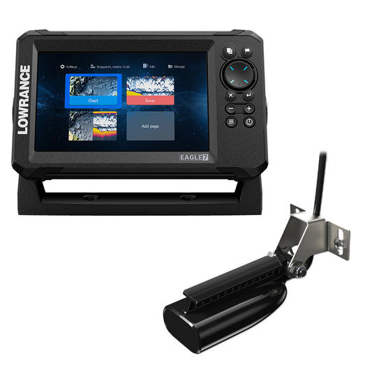 Lowrance Eagle 7 w/SplitShot T/M Transducer  Inland Charts