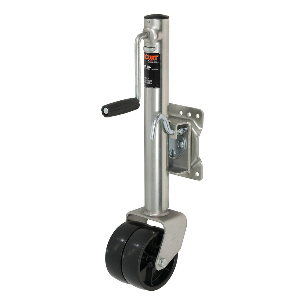 CURT Marine Jack w/Dual 6 Wheel - 1,500 lbs - Adjust Vertically 10"