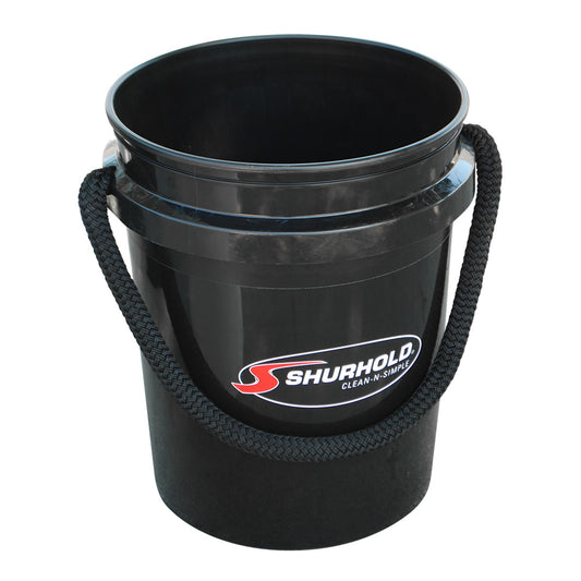 Shurhold Worlds Best Rope Handle Bucket - 5 Gallon - Black