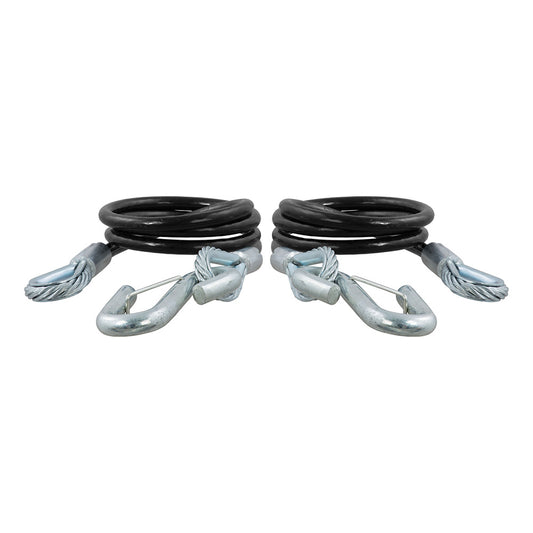 CURT 44-1/2" Safety Cables w/2 Snap Hooks - 5,000 lbs. - Vinyl Coated - 2 Pack