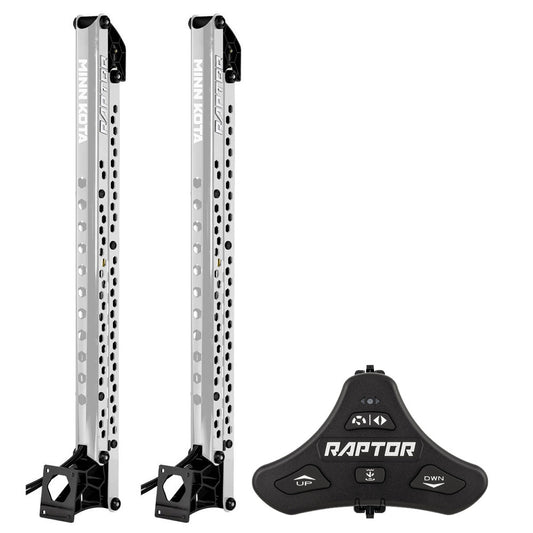 Minn Kota Raptor Bundle Pair - 10' Silver Shallow Water Anchors w/Active Anchoring  Footswitch Included