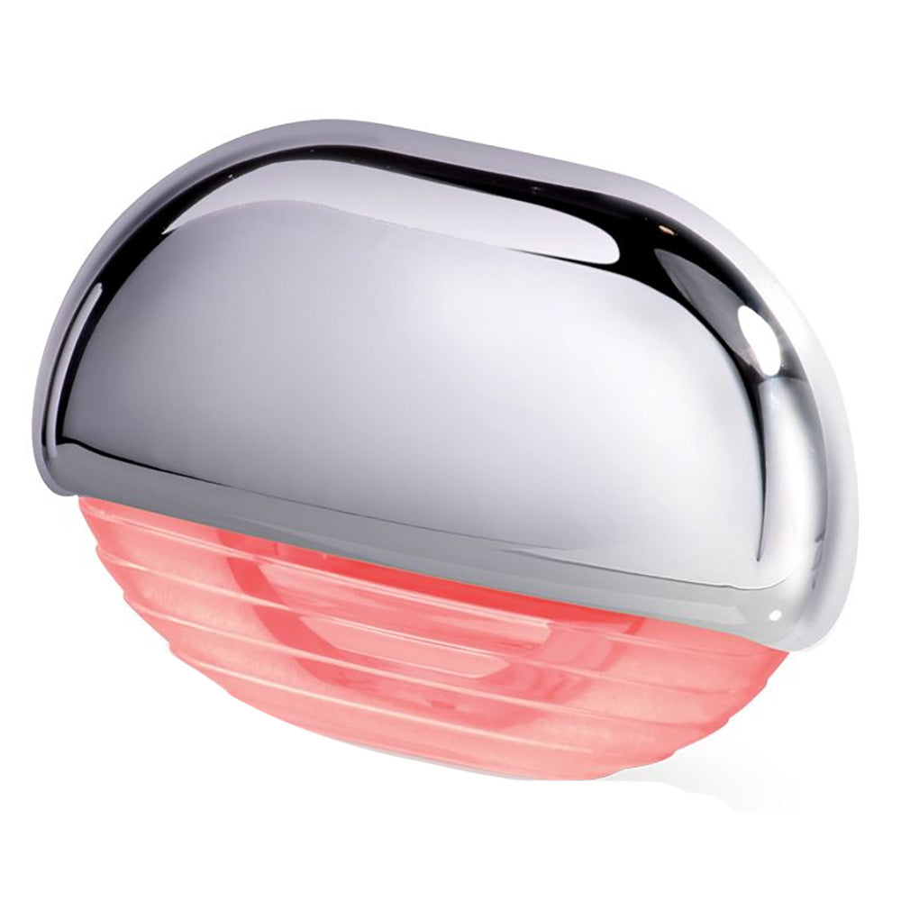 Hella Marine Easy Fit Step Lamp - Red w/Chrome Cap