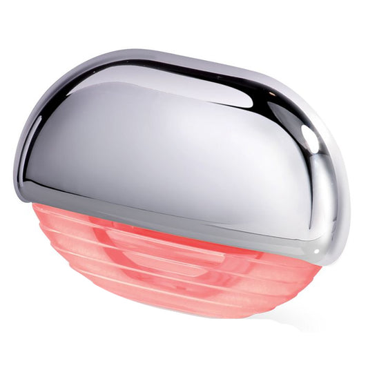 Hella Marine Easy Fit Step Lamp - Red w/Chrome Cap