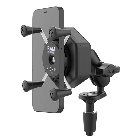 RAM Mount RAM X-Grip Phone Mount w/Vibe-Safe  Fork Stem Base - Short