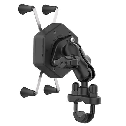 RAM Mount RAM X-Grip Large Phone Mount w/Vibe-Safe  U-Bolt Base - Short