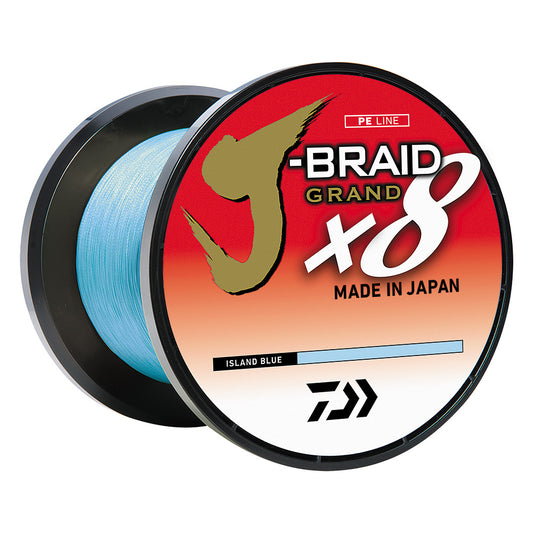 Daiwa J-BRAID x8 GRAND Braided Line - 20 lbs - 300 yds - Island Blue