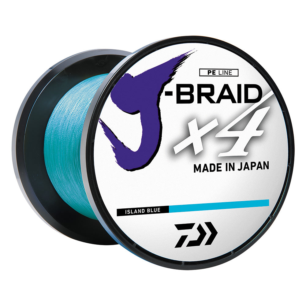 Daiwa J-BRAID x4 Braided Line - 20 lbs - 300 yds - Island Blue