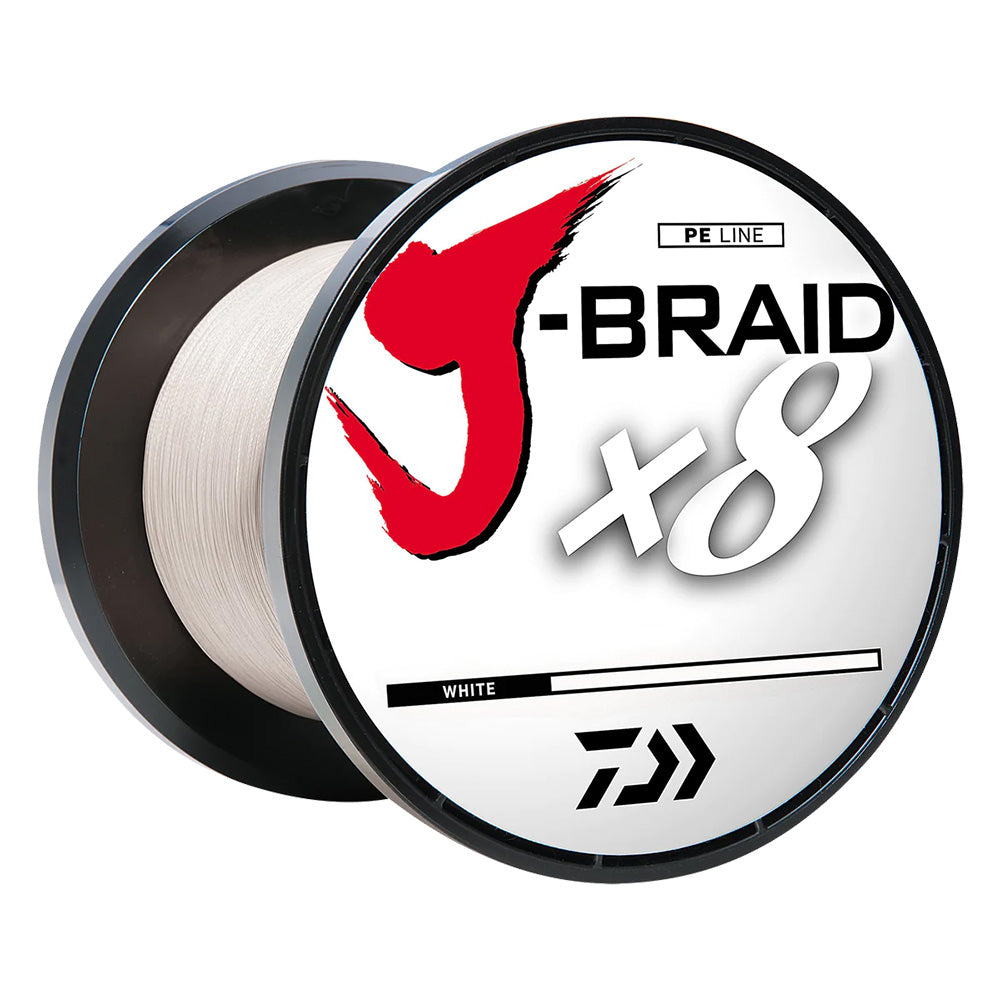 Daiwa J-BRAID x8 Braided Line - 65 lbs - 300 yds - White