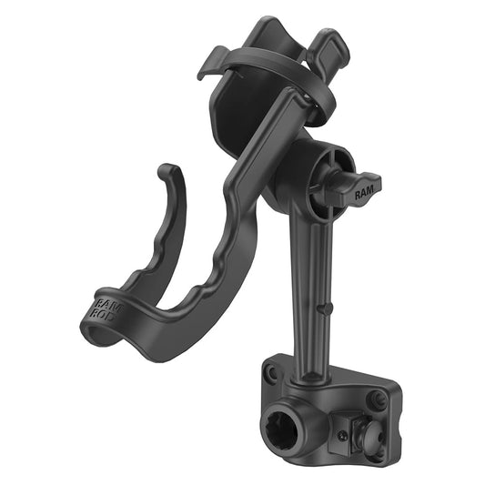 RAM Mount RAM ROD Fishing Rod Holder w/Plunger Bulkhead Base