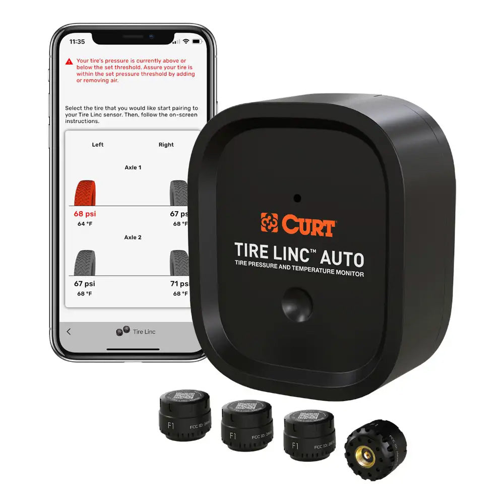 CURT Tire Linc Auto TPMS Using One Control Auto