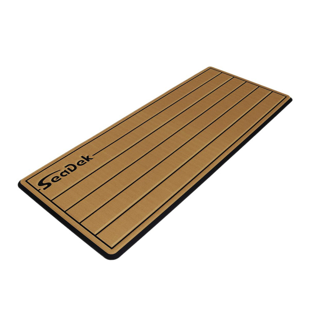 SeaDek 16 x 39" 20mm Dual Density Large Teak Helm Pad w/SeaDek Logo - Brushed Texture - Mocha/Black (406.4mm x 990.6mm x 20mm)