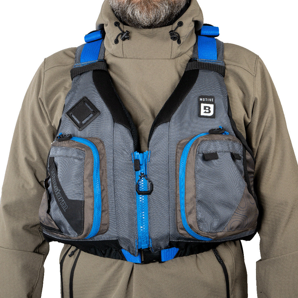 Bluestorm Motive Kayak Fishing Vest - Deep Blue - 2XL/3XL