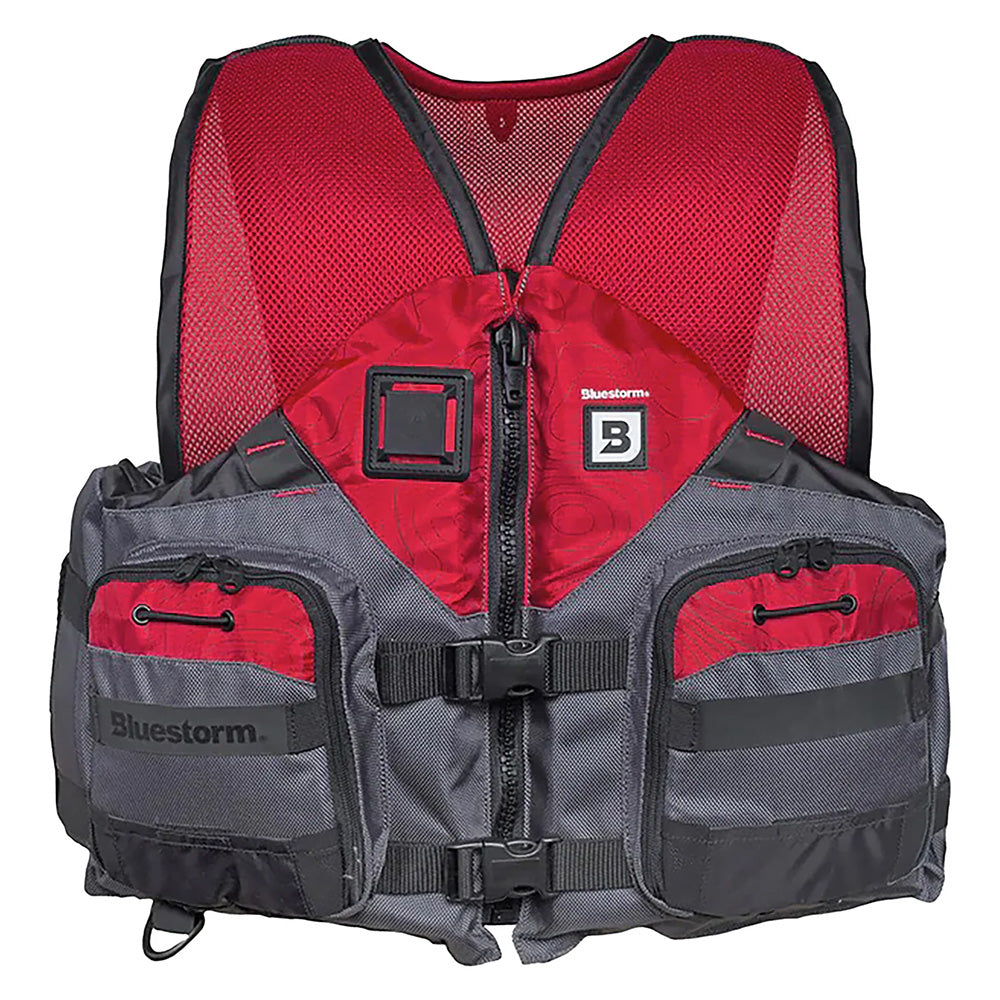 Bluestorm Sportsman Adult Mesh Fishing Life Jacket - Nitro Red - 2XL/3XL