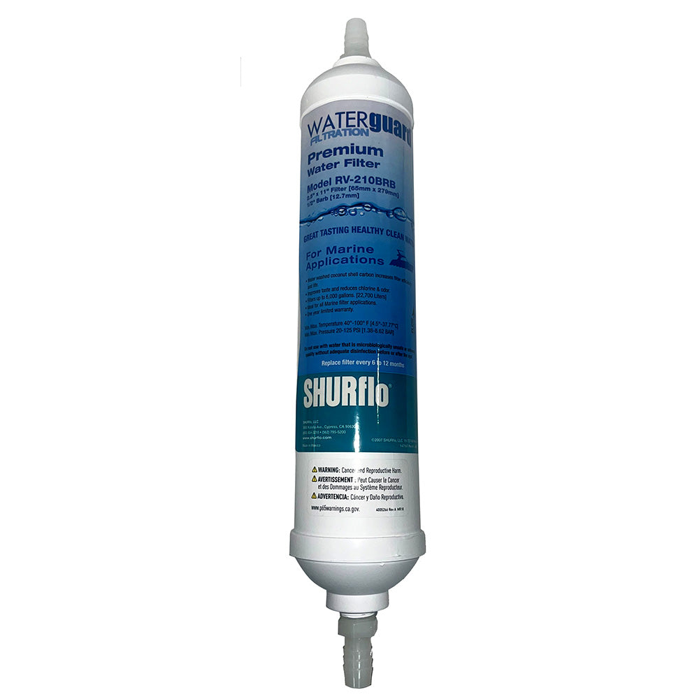 Shurflo by Pentair 11 City Water Entry In-Line Filter w/1/4 Barb Fittings