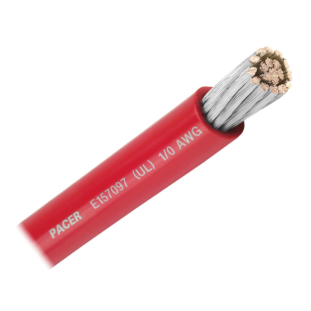 Pacer Red 1/0 AWG Battery Cable - 50'