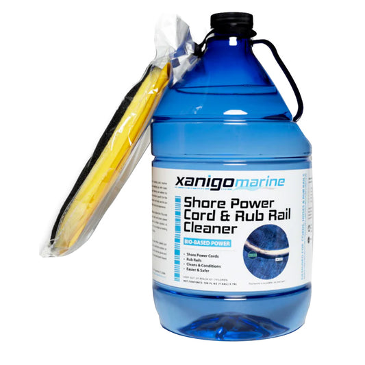 Xanigo Marine Shore Power Cord  Rub Rail Cleaner w/Glove - 1 Gallon