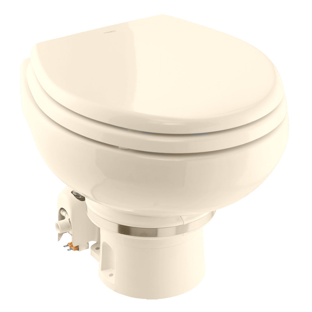 Dometic MasterFlush 7160 Bone Electric Macerating Toilet w/Orbit Base - Raw Water - 12V