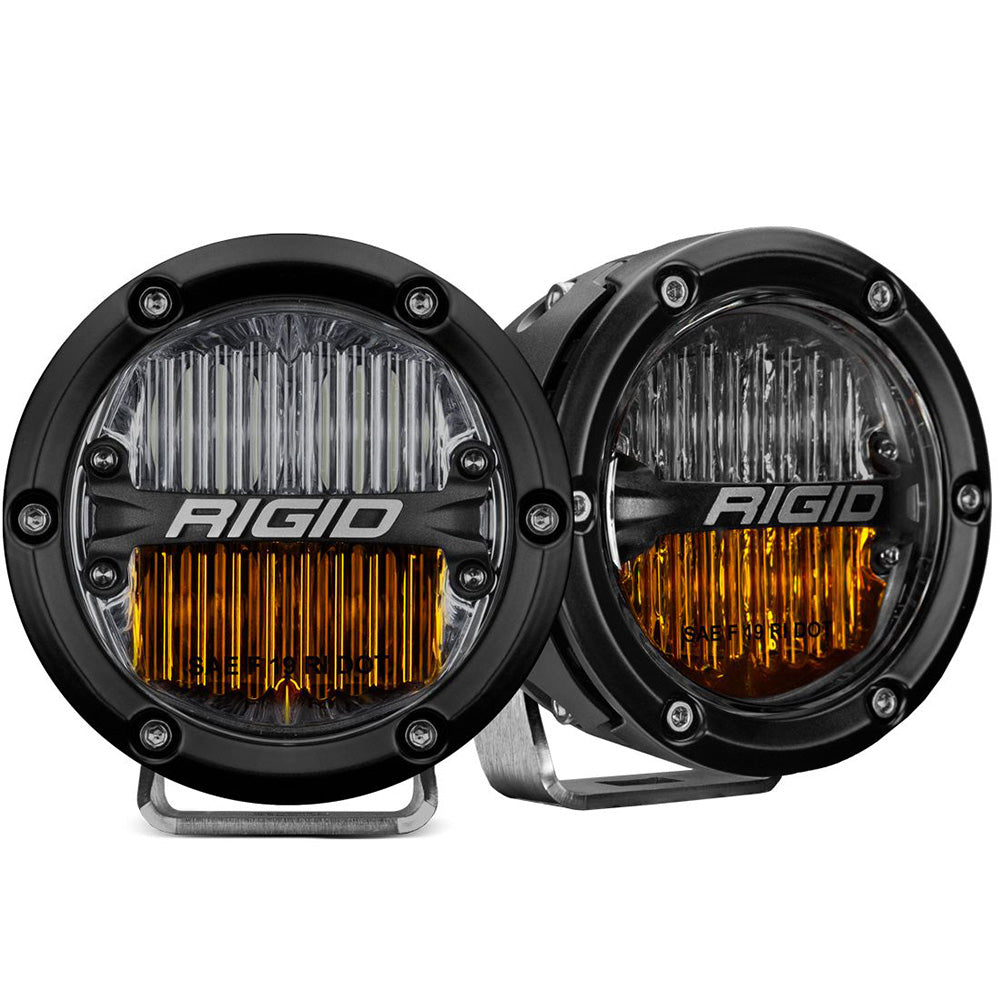 RIGID Industries 360-Series 4" LED SAE Fog Beam - Yellow/White - Set of 2