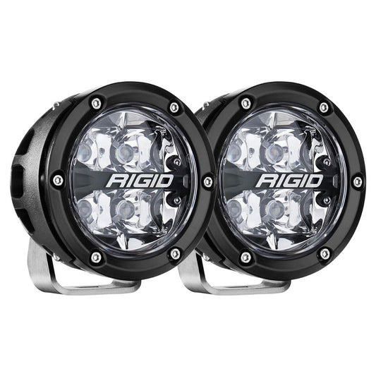 RIGID Industries 360-Series RGBW 4" Offroad Spot Beam w/RGBW Backlight Pods - Set of 2