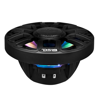 DS18 6.5" 2-Way Coaxial Marine Speakers w/Digital LED Lights  Bullet Tweeter - Black - 150W, 4-Ohm