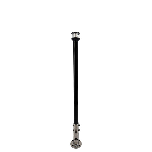 Seaview 12" Manually Folding Light Post w/316 Stainless Steel Base  LTBLED12C5 Navigation Light - Black