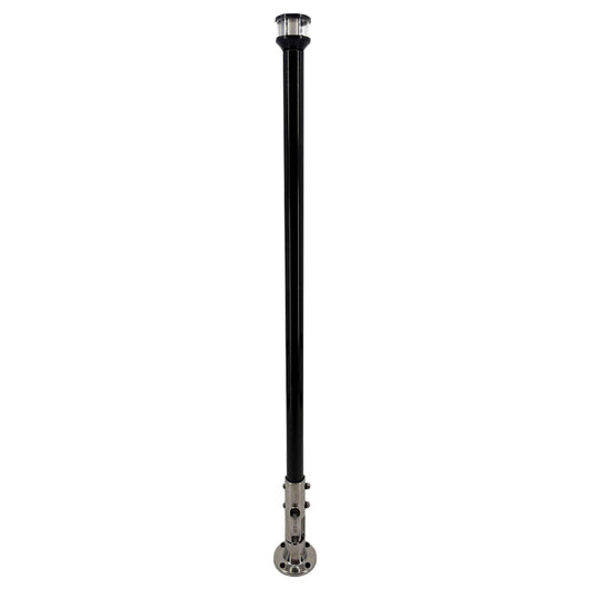 Seaview 36" Manually Folding Light Post w/316 Stainless Steel Base  LTBLED12C5 Navigation Light - Black