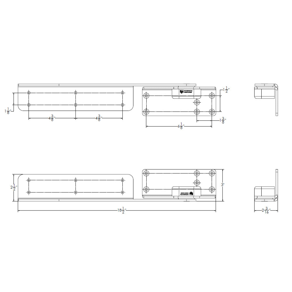TACO Command Ratchet Hinge - 18-1/2" - 316 Stainless Steel Polished w/Hard Stop