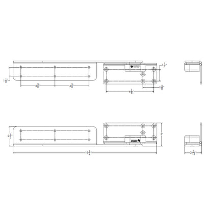 TACO Command Ratchet Hinge - 18-1/2" - 316 Stainless Steel Polished w/Hard Stop