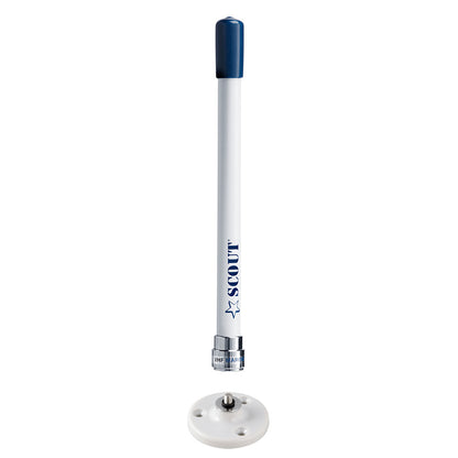 Scout 9" Stubby White VHF Antenna w/Quick Mount Includes 5M RG-58, Mount  Integrated Connector KS-10