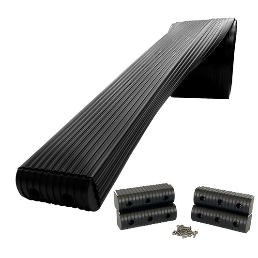 Caliber BunkWrap Kit - Black 16' x 2" x 6" Roll + 4 Caps + HRDW Roll + 4 Endcaps  Stainless Steel Hardware
