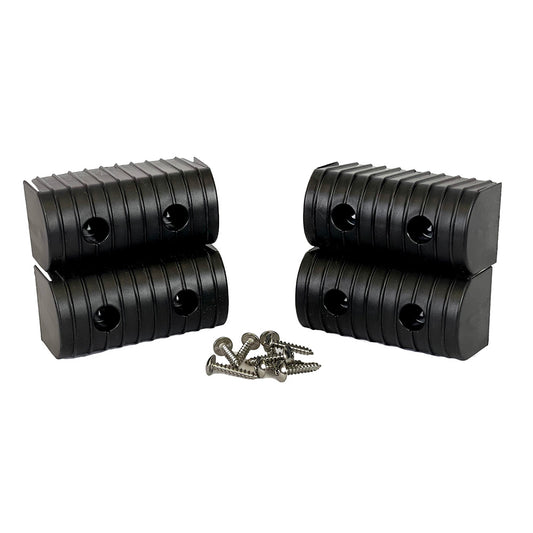 Caliber BunkWrap End Cap 2x4" Black Accessory Kit w/Stainless Steel Hardware *4-Pack