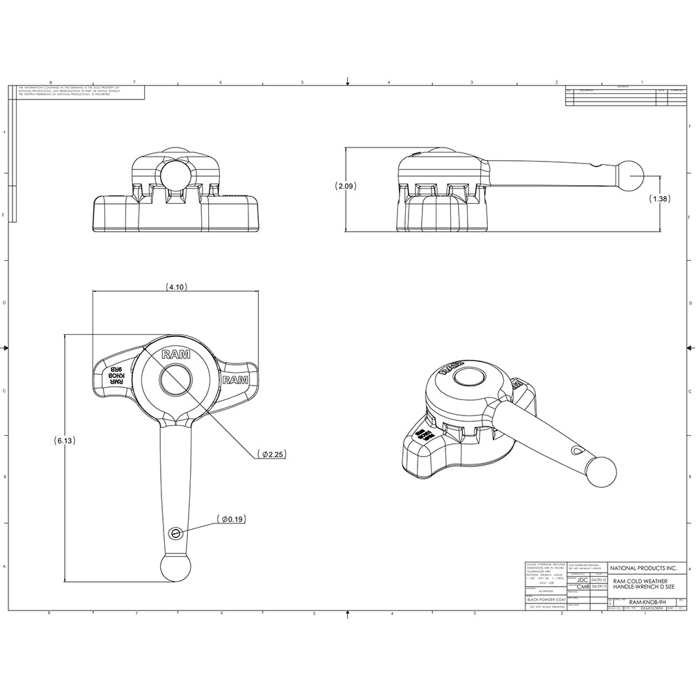 RAM Mount Handle Wrench f/"D" Size Ball Arms & Mounts