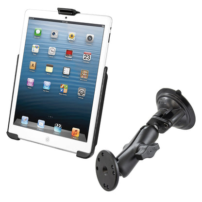 RAM Mount Suction Cup Mount w/Apple iPad mini EZ-ROLL'R Cradle