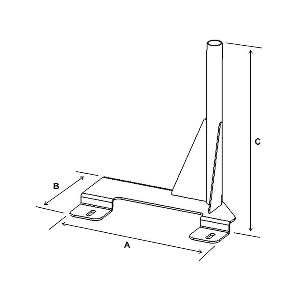 RAM Mount No-Drill Laptop Base f/Ford Econoline Van (1995-2015)